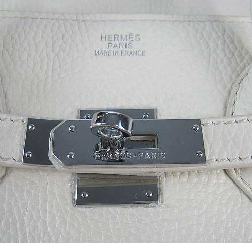 High Quality Fake Hermes Birkin 35CM Togo Leather Bag Cream 6089